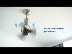 Moderne 14 inch nikkel DC kleine roterende plafondventilator afstandsbediening