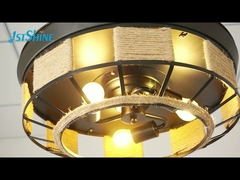 42 inch zwarte intrekbare plafondventilator met lichte afstandsbediening