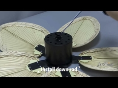 Klassieke decoratieve plafondventilator Villa Exotic Malaysia 5 palmbladen