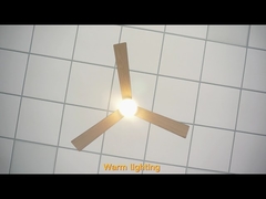 3 natuurlijke multiplex bladen, inbouw decoratieve plafondventilator zonder licht