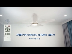 Decoratieve 60 inch kunststof plafondventilator met 5 bladen en afstandsbediening met 5 snelheden