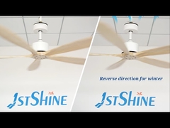 60 inch plafondventilator met 5 houten bladen en gelijkstroommotor met vijf snelheden