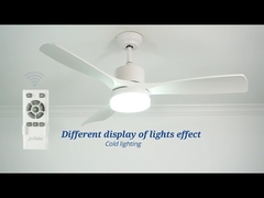 Luchtstroom Kunststof plafondventilator voor binnen Omkeerbare gelijkstroommotor Hoog toerental