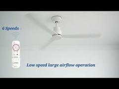 Geruisloze gelijkstroommotor 5 snelheden 3 kleuren Licht veranderen Plafondventilator voor binnen