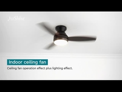 42 inch zwarte inbouwplafondventilator met verlichting voor slaapkamer