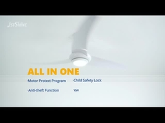 Stille Plafondventilator Witte Moderne ABS Ventilatorgelijkstroom Geleide Plafondventilator met Afstandsbediening