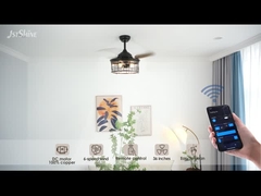 36 inch plafond ventilator stalen kooi E27 * 3 gloeilamp terugtrekbaar lemmet Indoor Industrial Retro