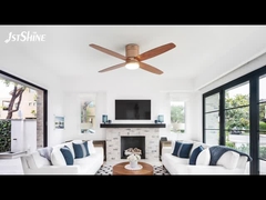 Koelplafondventilator met LED-licht en afstandsbediende geluidsvrije DC-motor