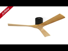 3 bladen Houten plafondventilator met afstandsbediening Stil DC-motor hoge snelheid