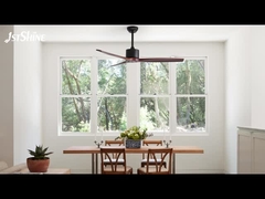 3 massief houten lemmen Dc motor plafondventilator met afstandsbediening