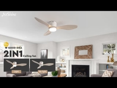 Witte/OEM plafondventilator van kunststof voor laag plafond met Timer Smart App Control