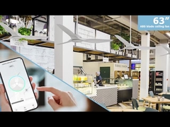 Witte plafondventilator met afstandsbediening DC motor 3 Plastic blad