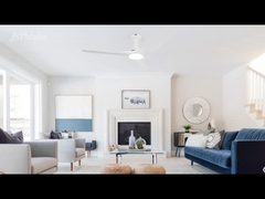 Witte/zwarte plafondventilator met dimbaar licht op afstandsbediening DC-motor