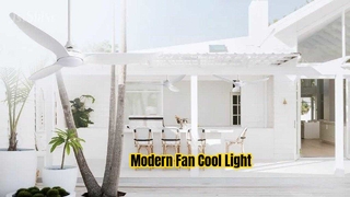 52 inch witte moderne plafondventilator LED-licht