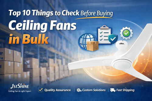 Laatste bedrijfsnieuws over Top 10 dingen om te controleren voordat u plafondventilatoren in bulk koopt