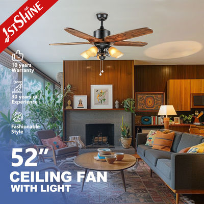 Goede prijs OEM Energie - de SchakelaarPlafondventilator van de besparingstrekkracht met 5 Houten Bladen online