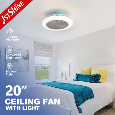 Goede prijs Mini Safe 20 inch bladeless LED plafond ventilator spoelmontage met RGB licht DC motor online