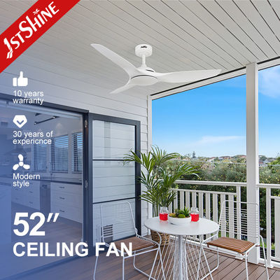 Goede prijs 52 inch witte plafondventilator zonder licht ABS blad Smart APP Control online