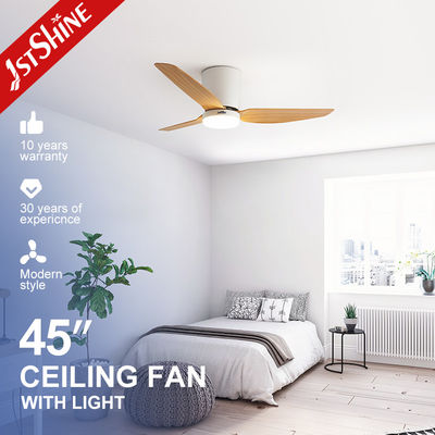 Goede prijs 45 inch Plastic Blade Fan Flush Mount 3 Blades Dimmable Led Licht online