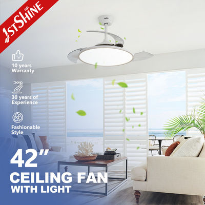 Goede prijs 42 inch 6 snelheden Dimmable Led Invisible Ceiling Fan Met Licht 3 Pc Blades online
