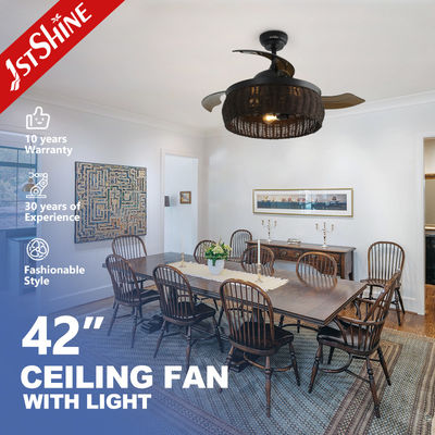 Goede prijs Afstandsbediening Gekooide Lichte Plafondventilator, Decoratieve LEIDENE Plafondventilator online