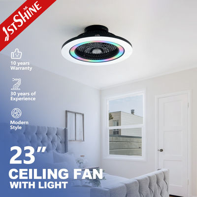 Goede prijs 23 inch bladloze plafondventilator met DC motor RGB licht en afstandsbediening voor slaapkamer online