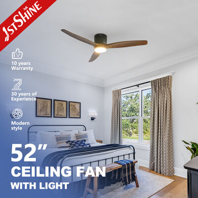 Goede prijs 52 inch plafond ventilator licht met gelijkstroommotor en massief houten messen voor binnenwoning online