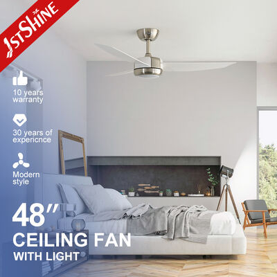 Kwaliteit 48 Inch ABS Blad Stille Plafondventilator met LED-lamp en Afstandsbediening voor Slaapkamer en Woonkamer Fabriek