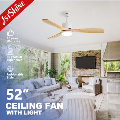 Goede prijs 52 inch decoratieve plafondventilator met massieve houten bladen en energiezuinige gelijkstroommotor Online